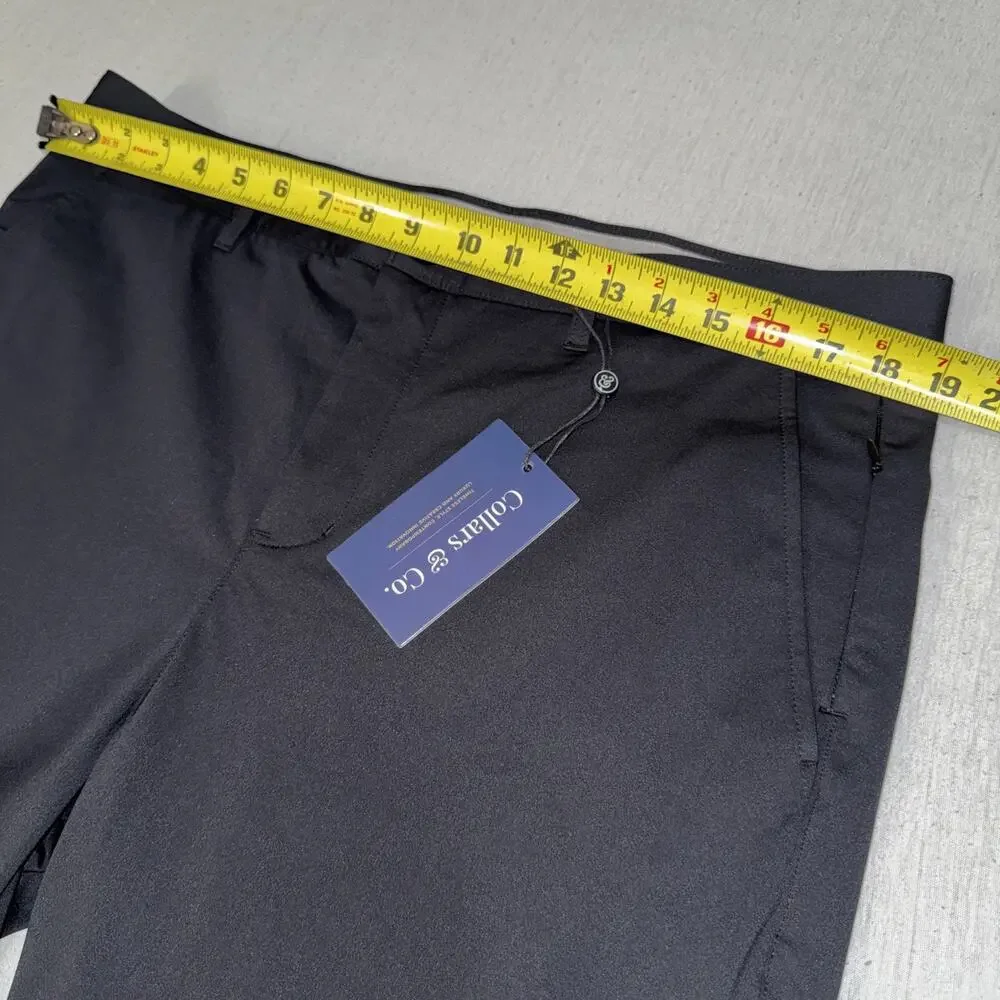 Collars & Co Maverick Men's 38x30 Black Performance Tech Stretch Pants New